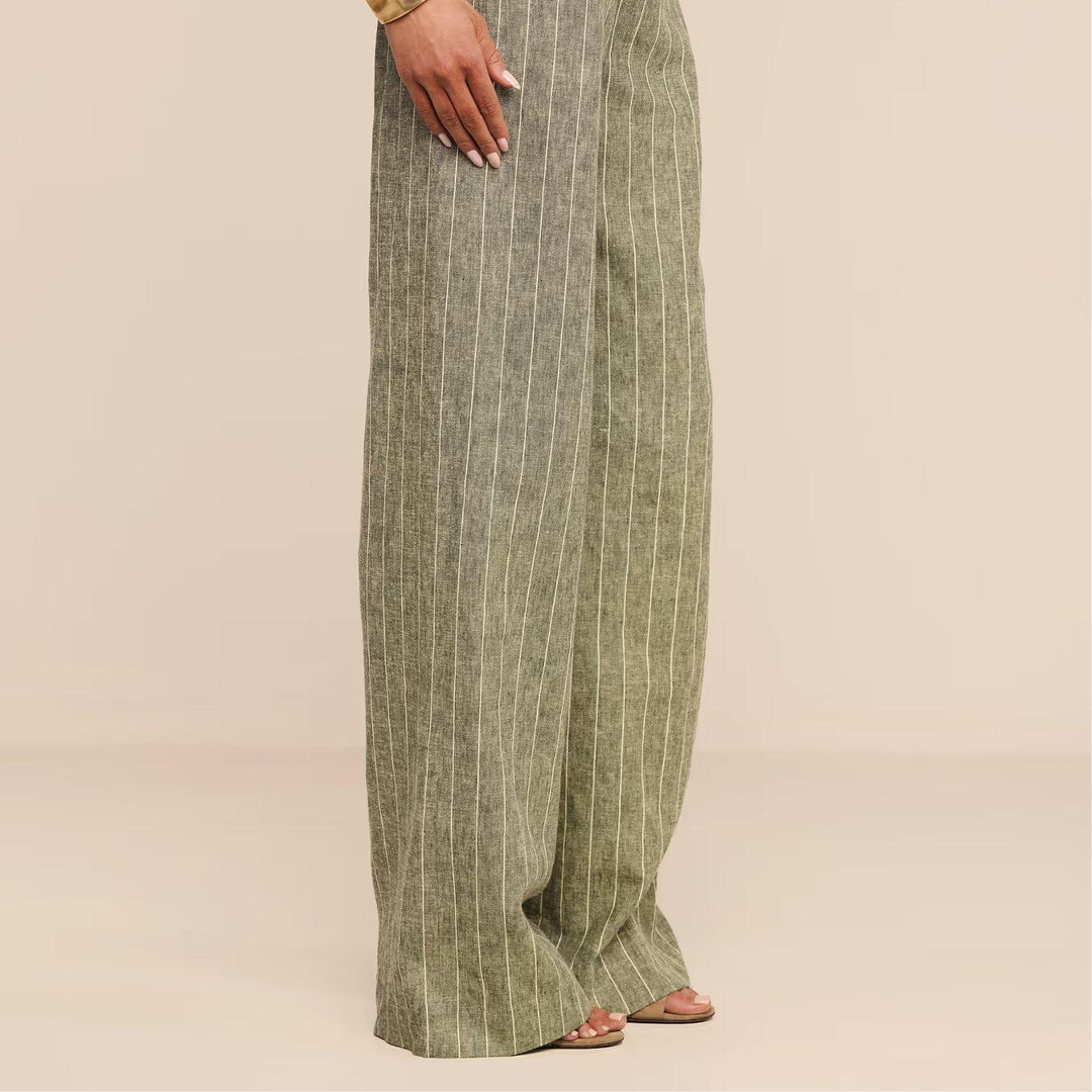 Livvy Linen-Blend Trouser