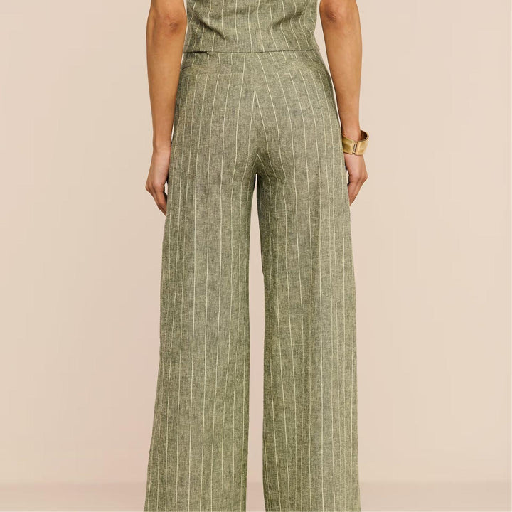 Livvy Linen-Blend Trouser
