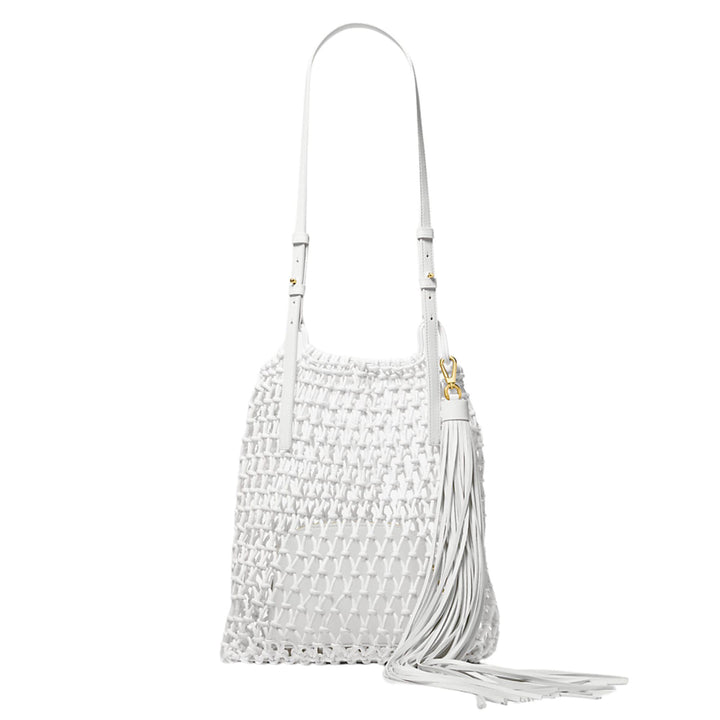 Loli Macrame Bag in Optic White