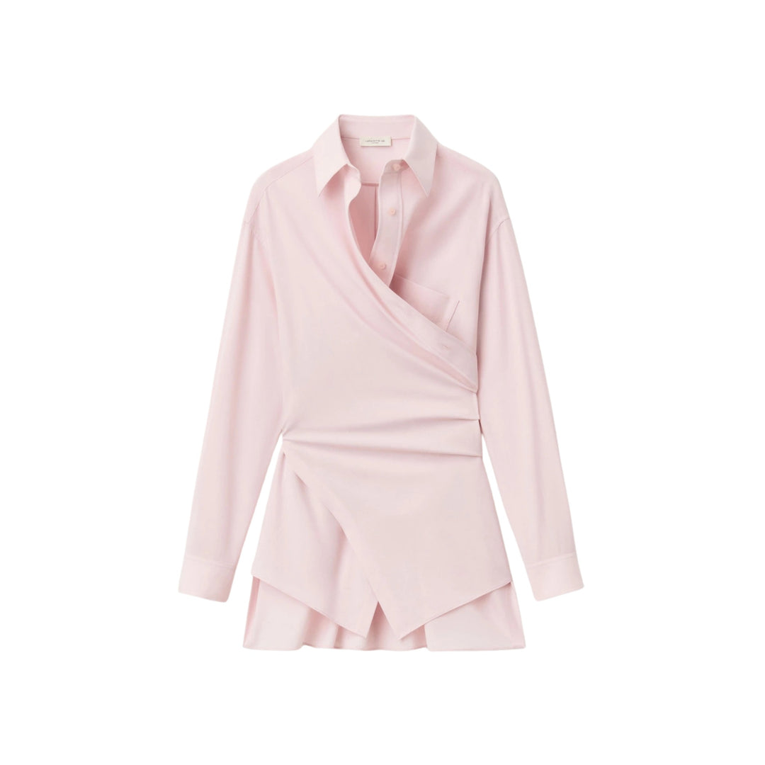 Long Sleeve Convertible Oversized Blouse in Cherry Blossom