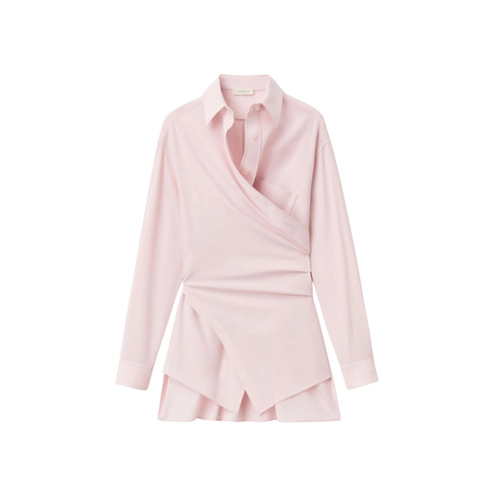 Long Sleeve Convertible Oversized Blouse in Cherry Blossom