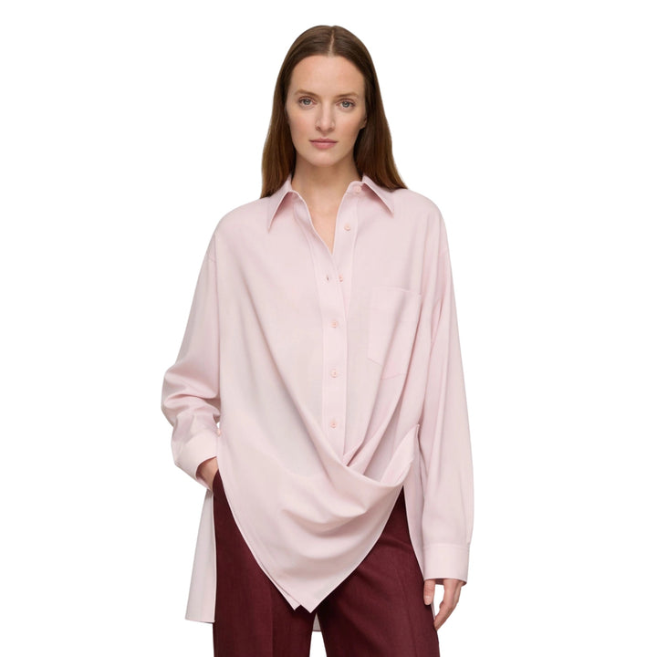 Long Sleeve Convertible Oversized Blouse in Cherry Blossom