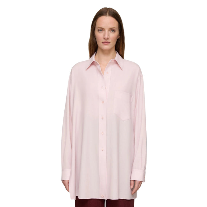 Long Sleeve Convertible Oversized Blouse in Cherry Blossom