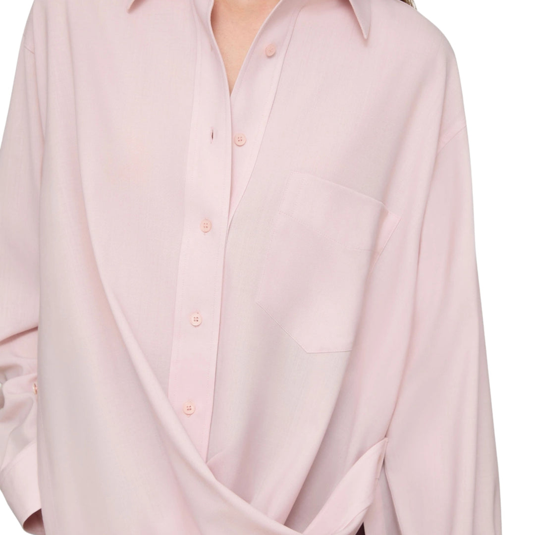 Long Sleeve Convertible Oversized Blouse in Cherry Blossom