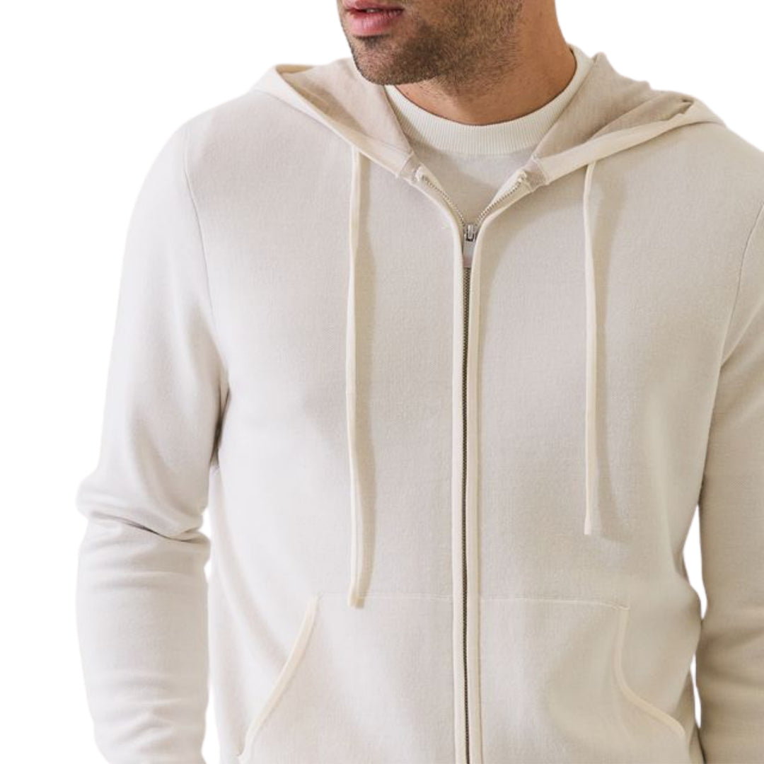 Long Sleeve Merino Silk Double Face Full Zip Hoodie