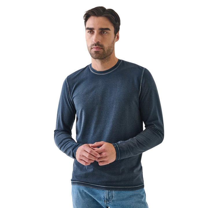 Long Sleeve Pima Cotton Vintage Henley