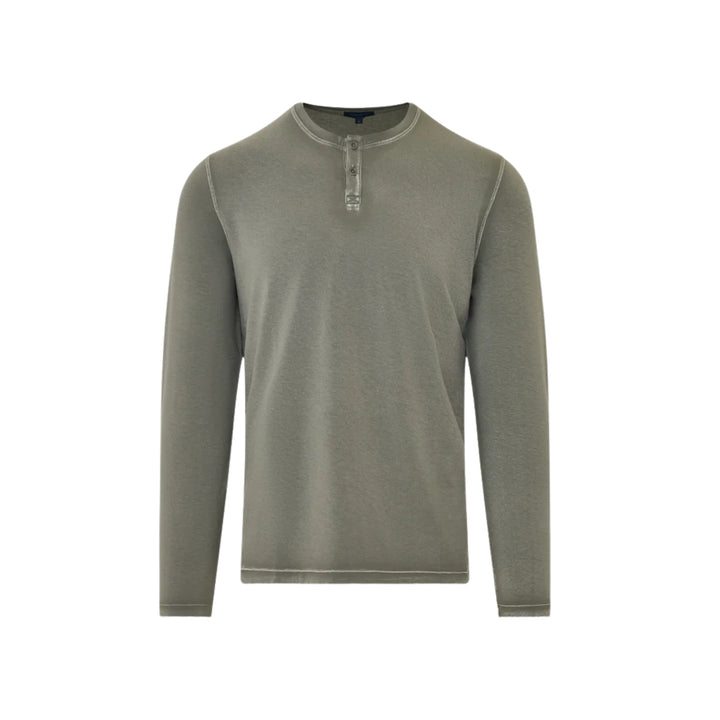 Long Sleeve Pima Cotton Vintage Henley