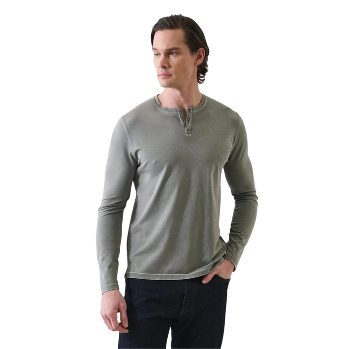 Long Sleeve Pima Cotton Vintage Henley