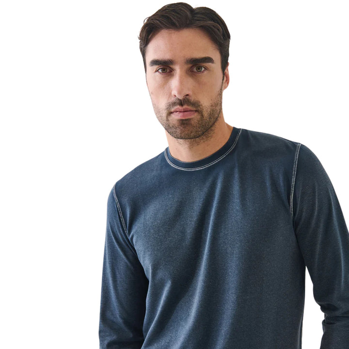 Long Sleeve Pima Cotton Vintage Henley