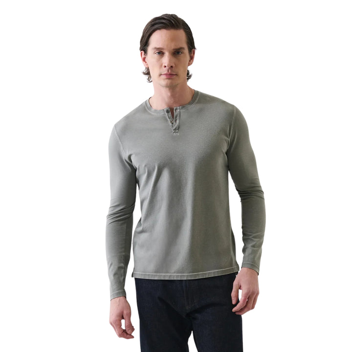 Long Sleeve Pima Cotton Vintage Henley