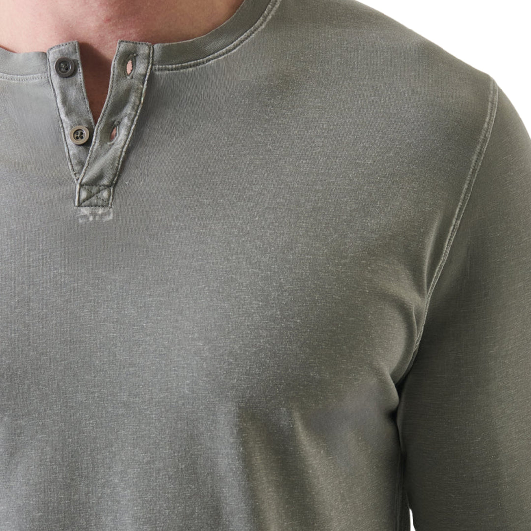 Long Sleeve Pima Cotton Vintage Henley