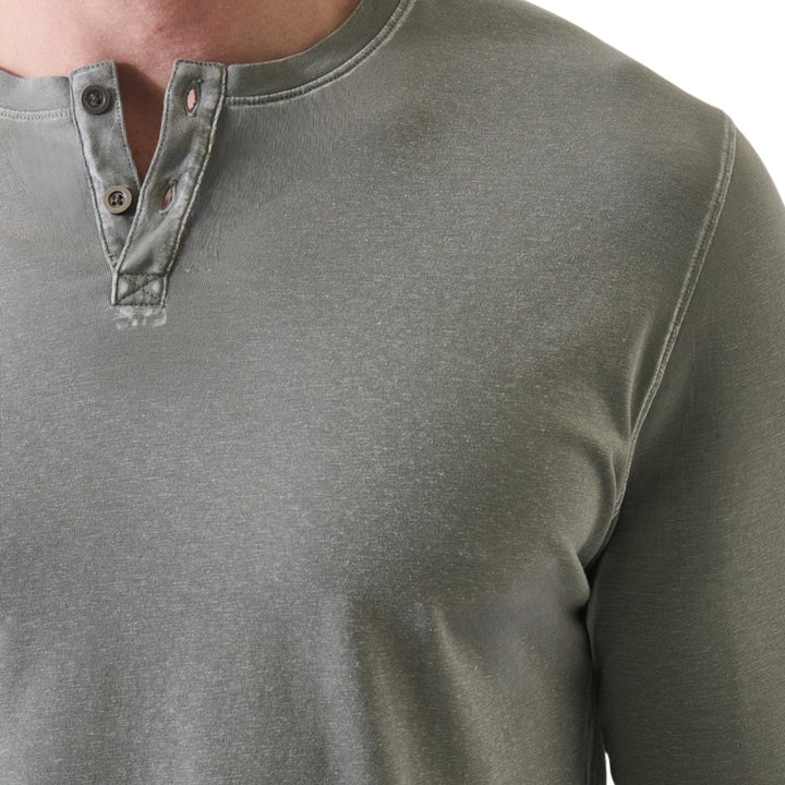 Long Sleeve Pima Cotton Vintage Henley
