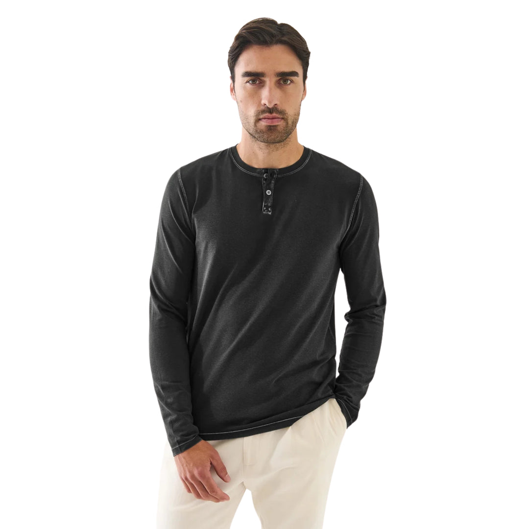 Long Sleeve Pima Cotton Vintage Henley