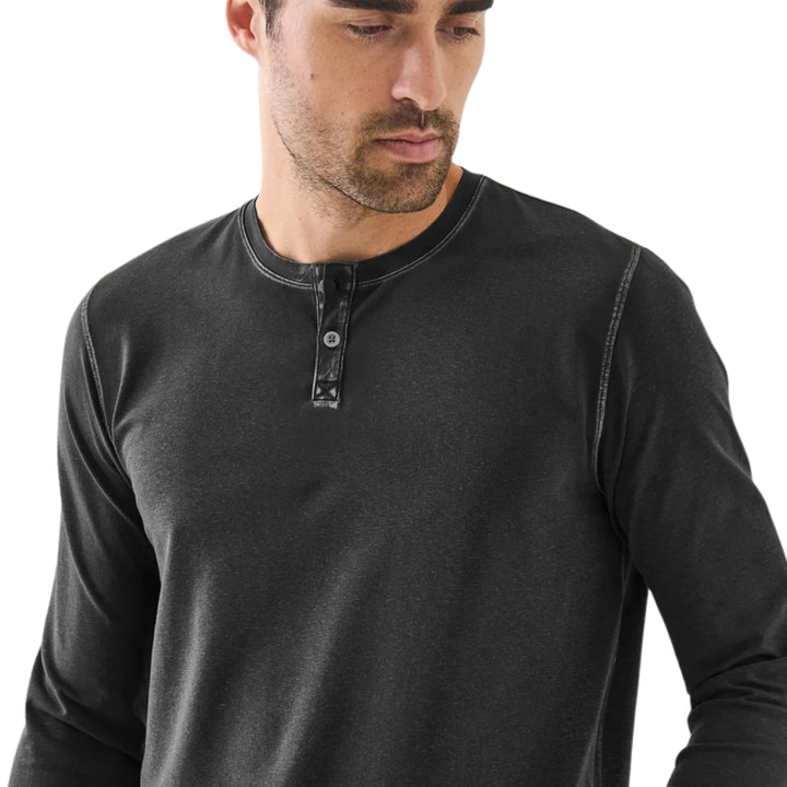 Long Sleeve Pima Cotton Vintage Henley
