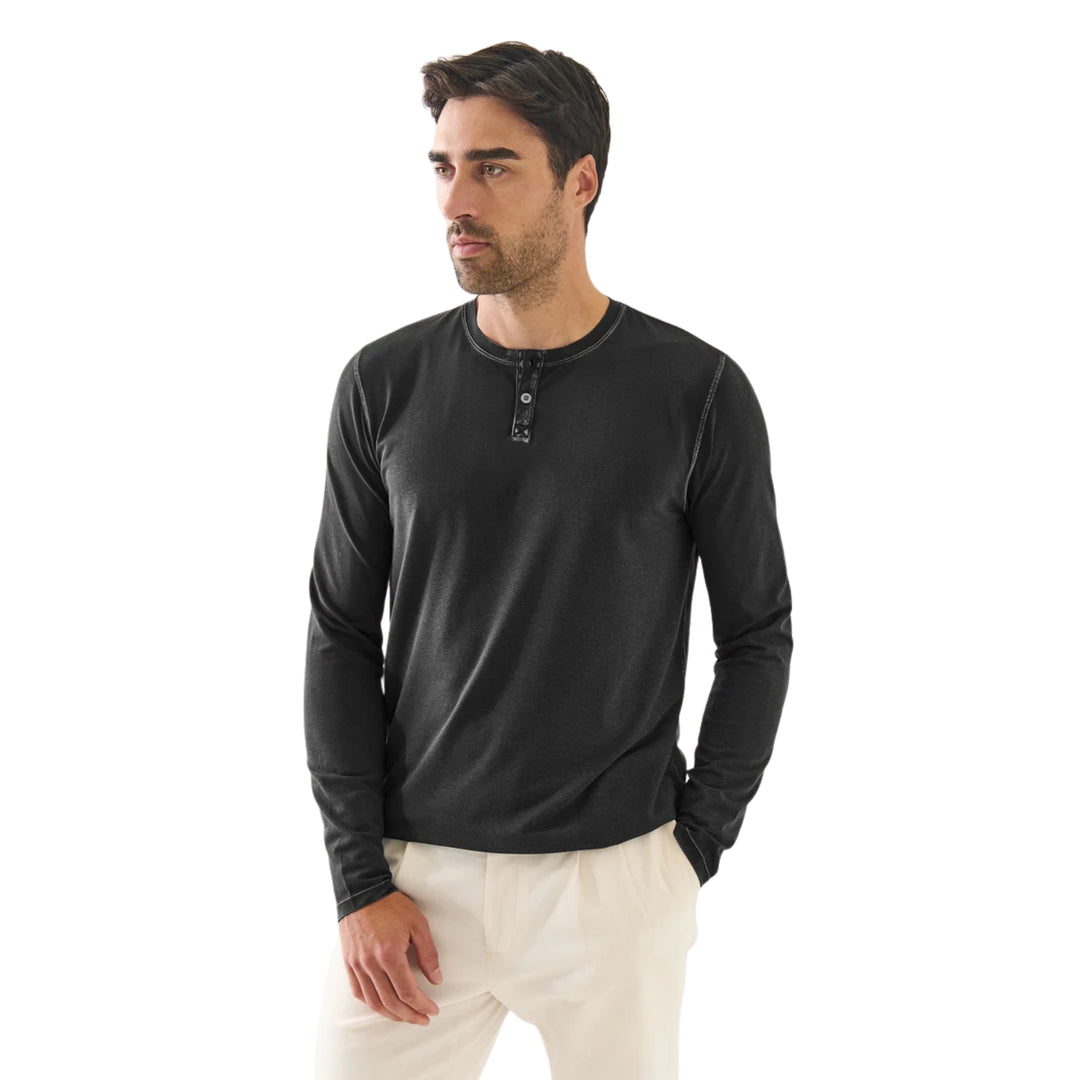 Long Sleeve Pima Cotton Vintage Henley