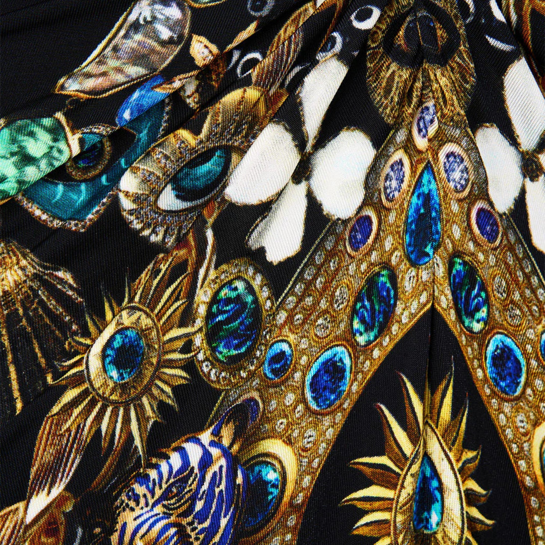 Long Split Front Twist Dress