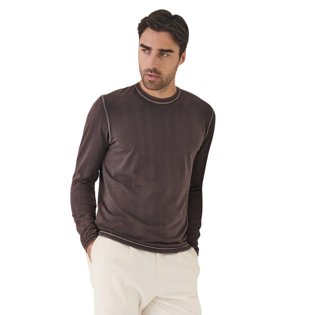 Long Sleeve Pima Cotton Vintage Henley