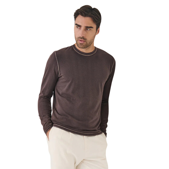 Long Sleeve Pima Cotton Vintage Henley
