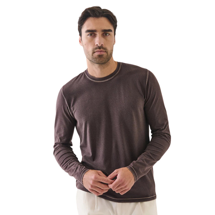 Long Sleeve Pima Cotton Vintage Henley