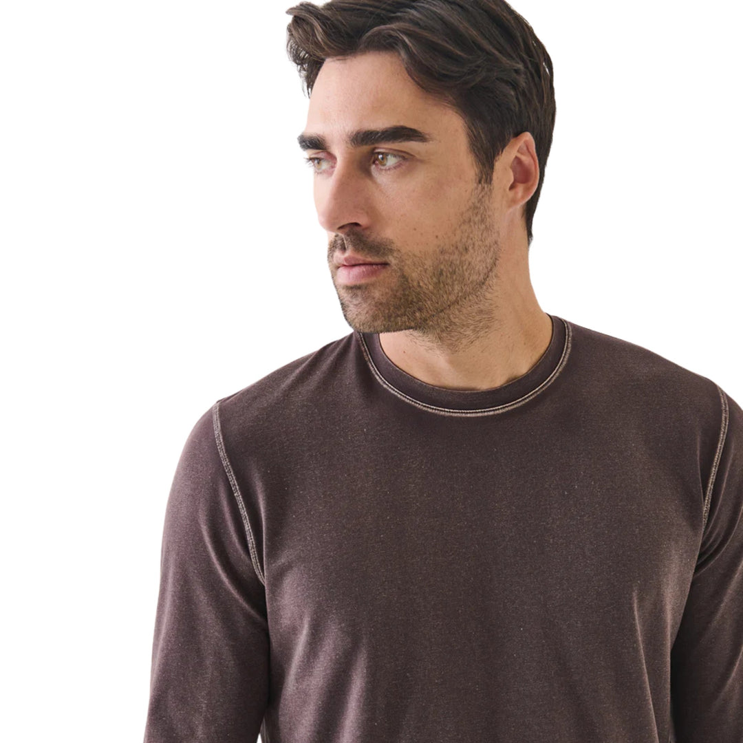 Long Sleeve Pima Cotton Vintage Henley