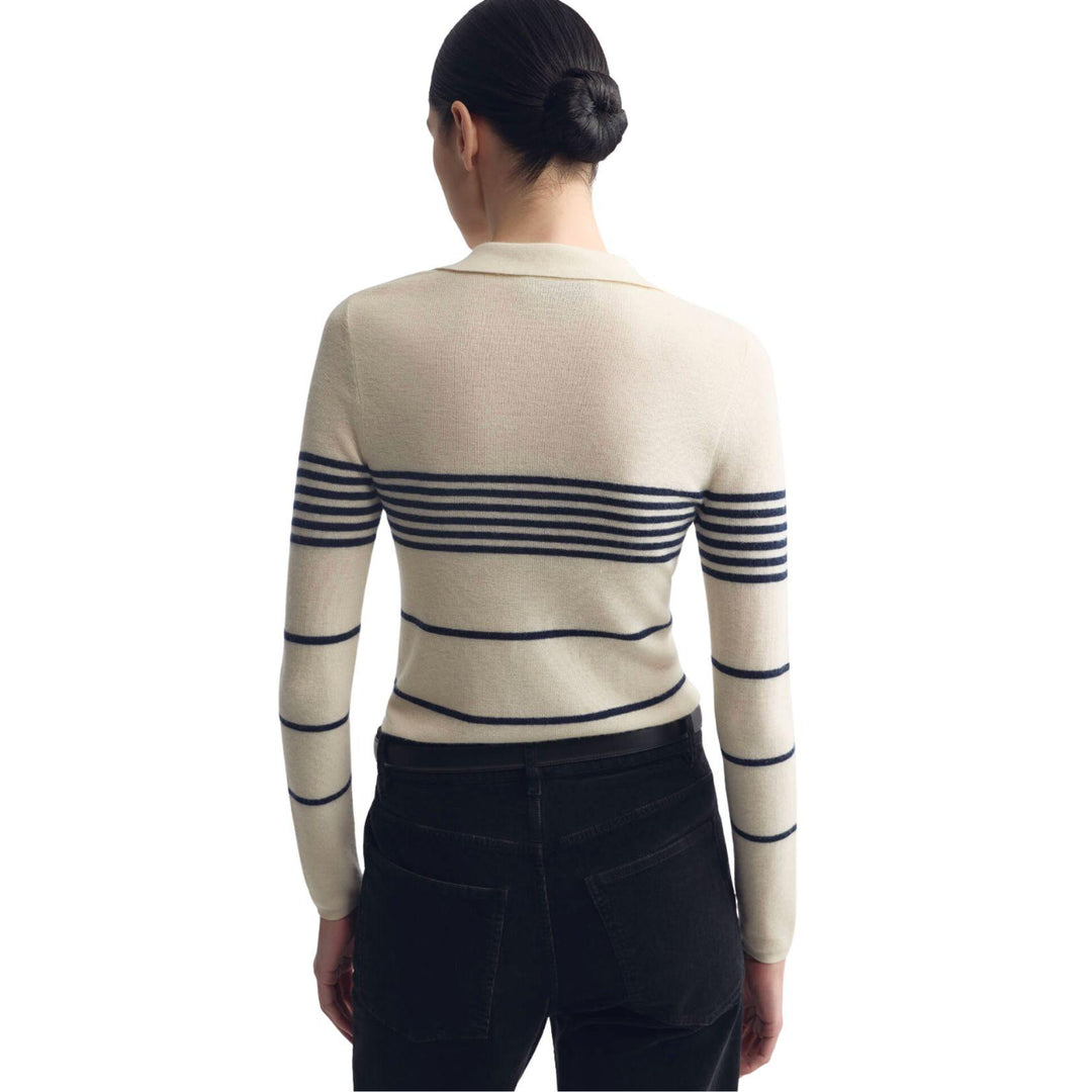 Lucille Stripe Cashmere Polo