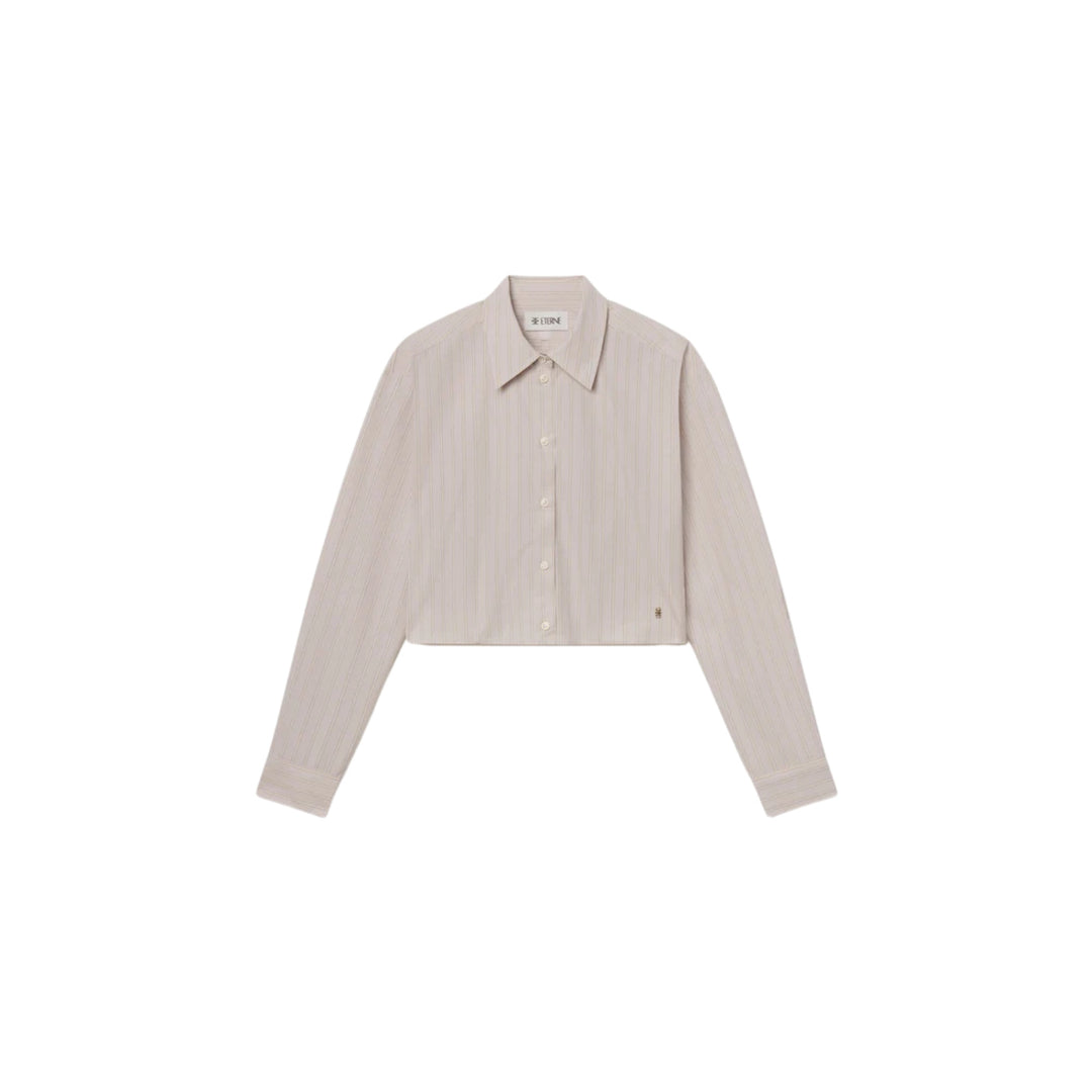 Ludo Top in Cream/Grey Stripe