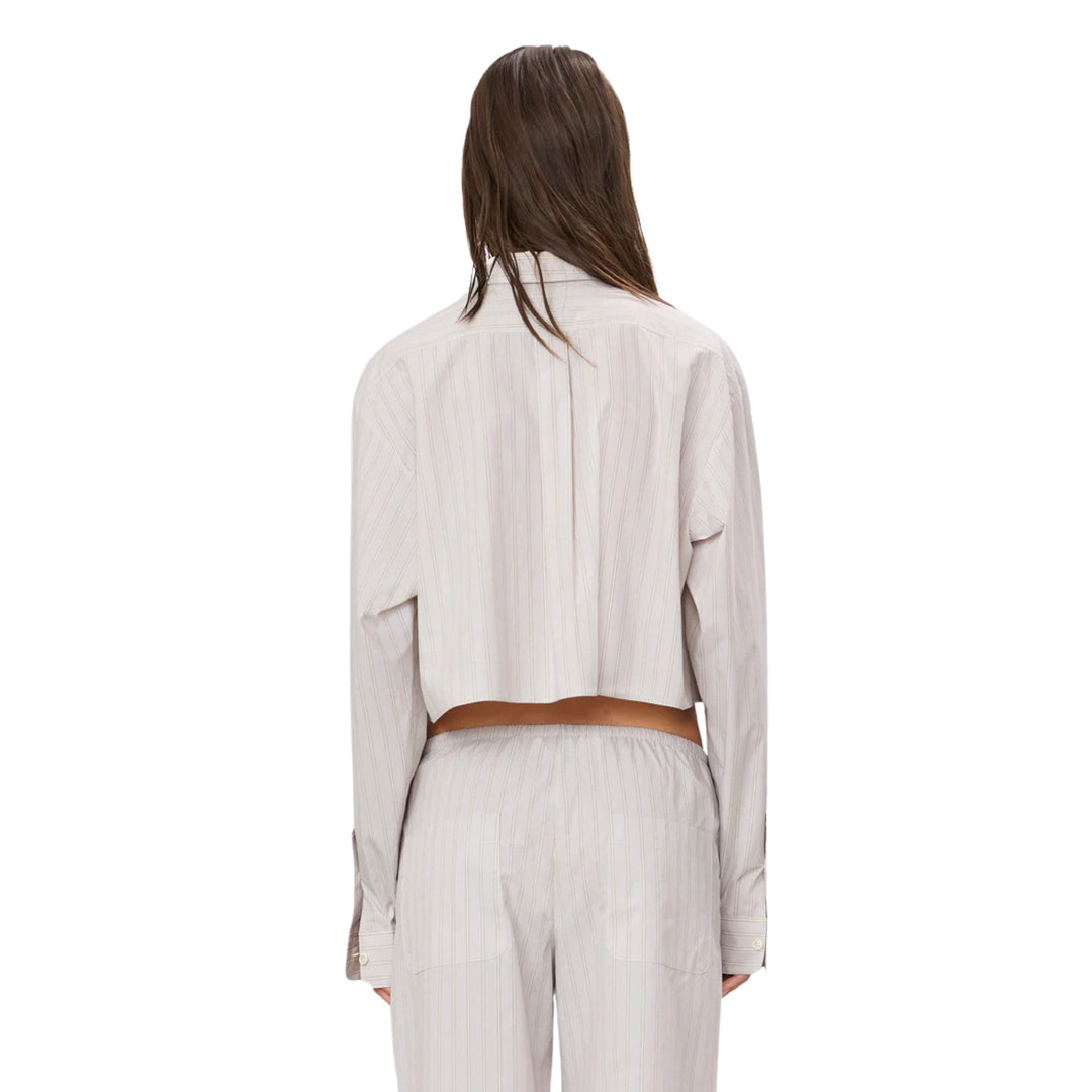 Ludo Top in Cream/Grey Stripe