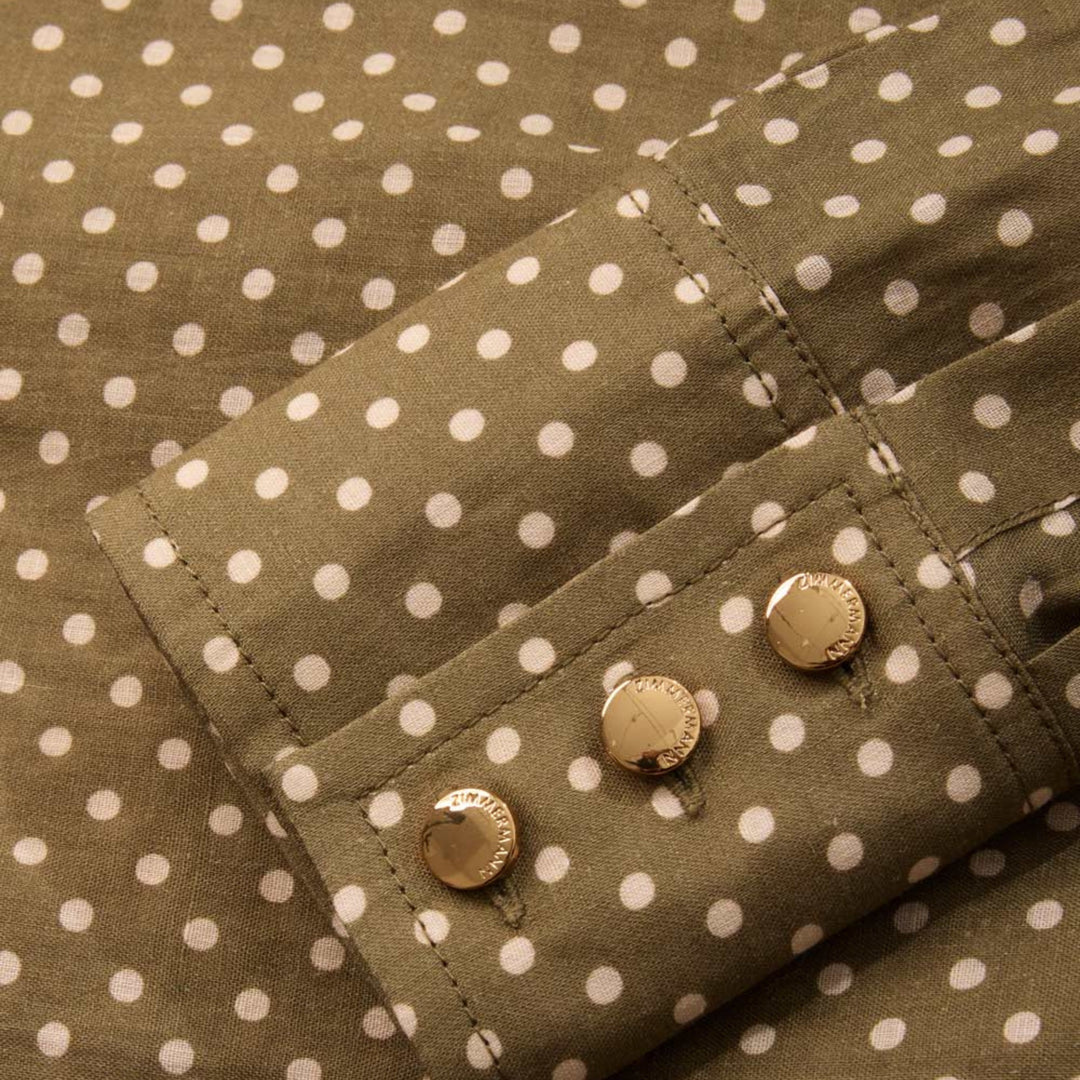 Luna Cargo Shirt in Olive Dot