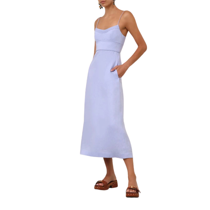 Luna Midi Dress in Sky