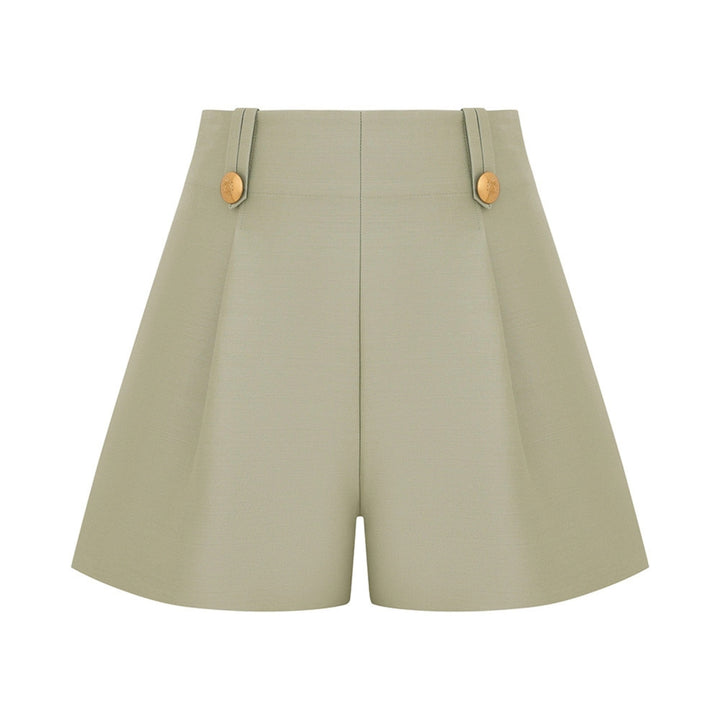 Luna Wool Silk Tailored Short in Palm