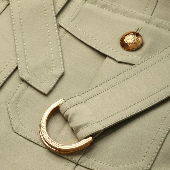 Luna Wool Silk Utility Vest in Palm