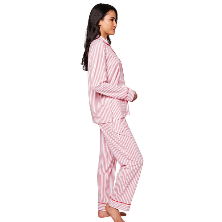 Luxe Pima Women's Antique Red Ticking Pajama