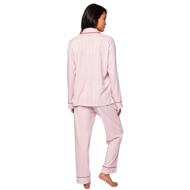 Luxe Pima Women's Antique Red Ticking Pajama