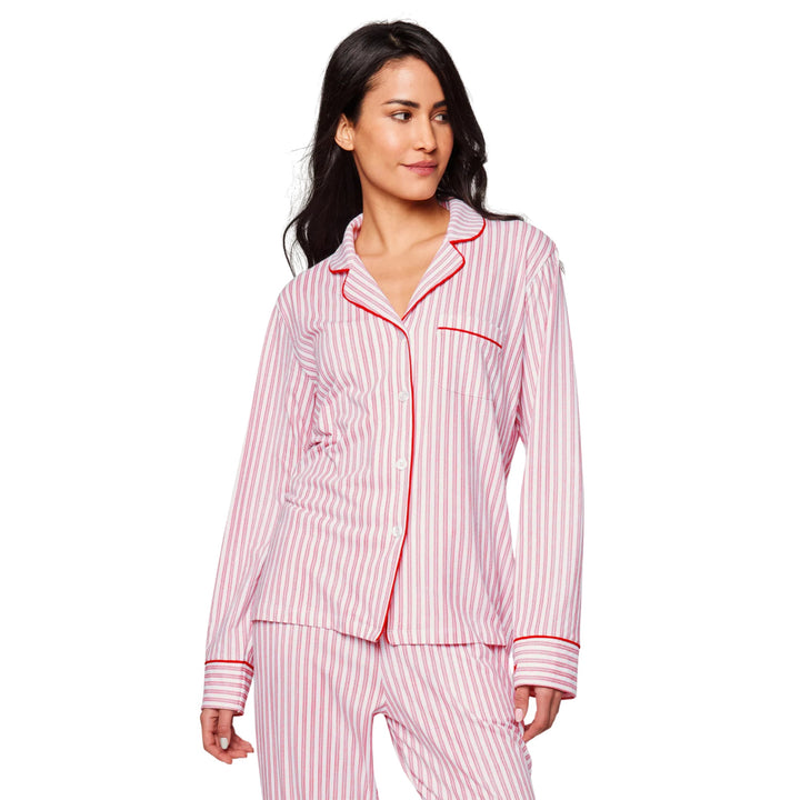 Luxe Pima Women's Antique Red Ticking Pajama