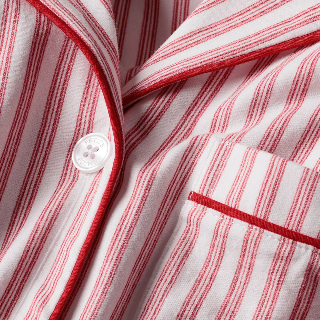 Luxe Pima Women's Antique Red Ticking Pajama