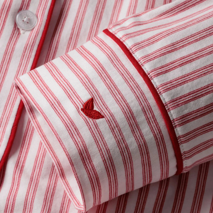 Luxe Pima Women's Antique Red Ticking Pajama