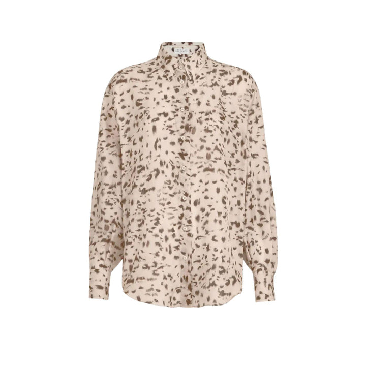 Lynx Print Silk Shirt