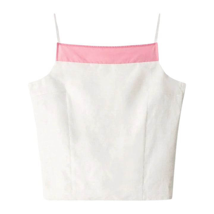 Maisie Top in Linen Colorblock