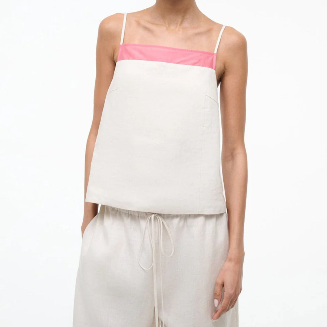 Maisie Top in Linen Colorblock