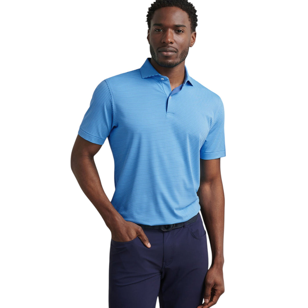 Ballad Performance Jersey Polo in Blue Topaz