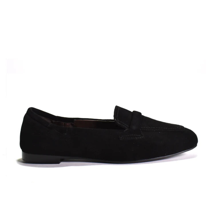 Myla Loafer in Black Suede