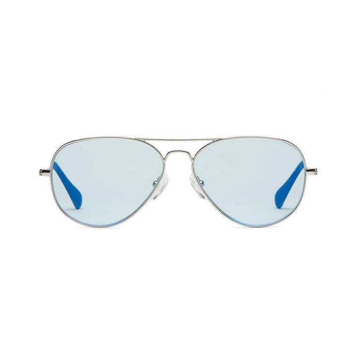 Mabuhay Reading Glasses in Chrome Light Blue