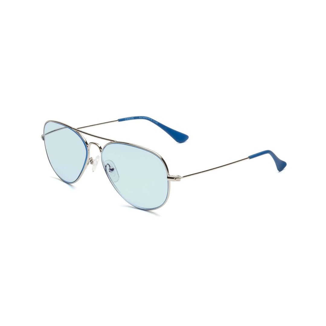Mabuhay Reading Glasses in Chrome Light Blue