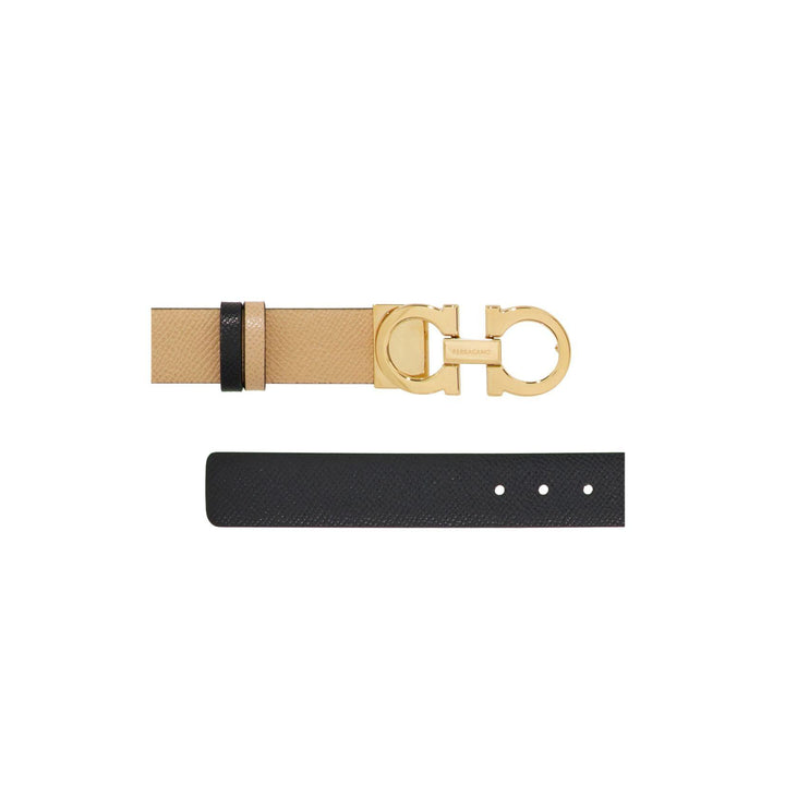 Reversible Gancini Leather Belt
