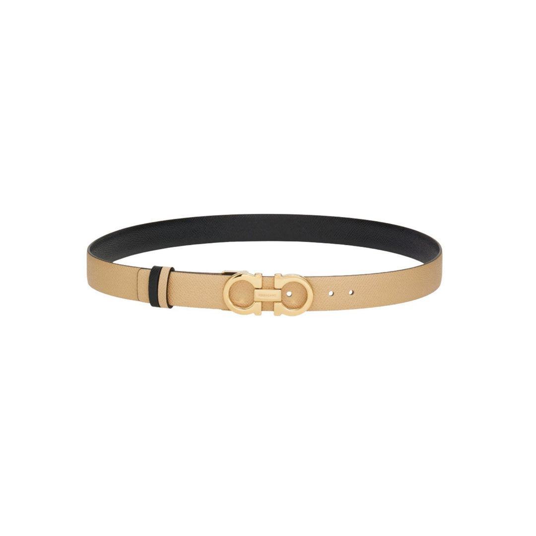 Reversible Gancini Leather Belt