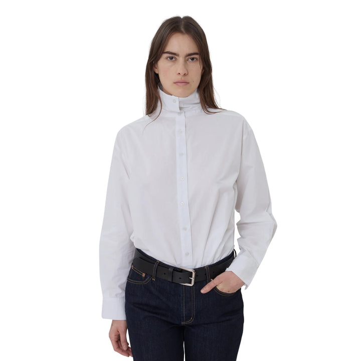Madison Button Down in Milk Cotton