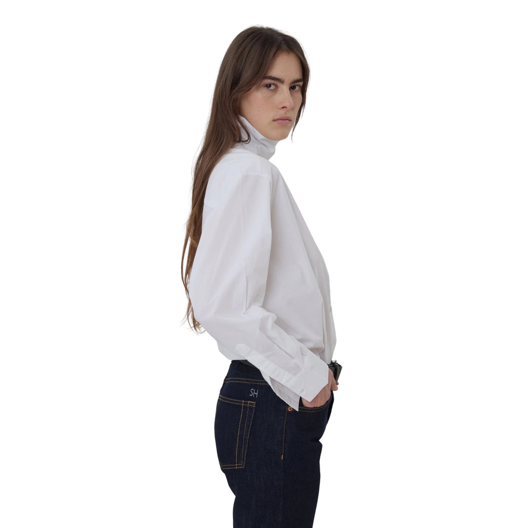 Madison Button Down in Milk Cotton
