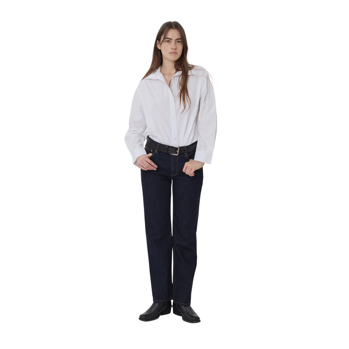 Madison Button Down in Milk Cotton