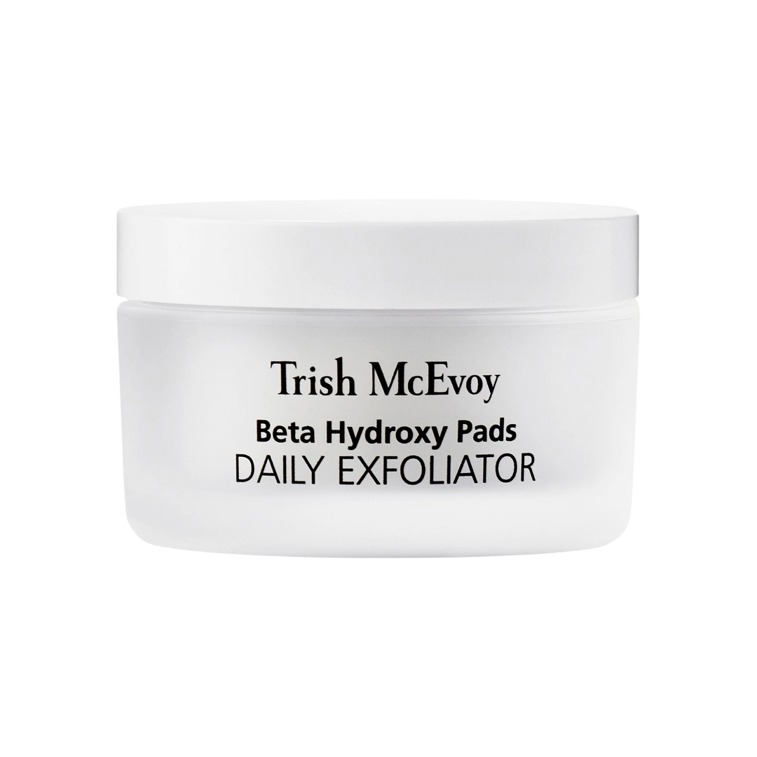 Trish McEvoy Beta Hydroxy Pads Daily Exfoliator container on a white background