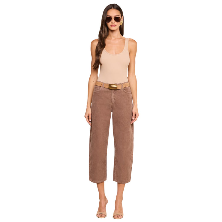 Mallis High Rise Bow Leg Jean in Cardamom